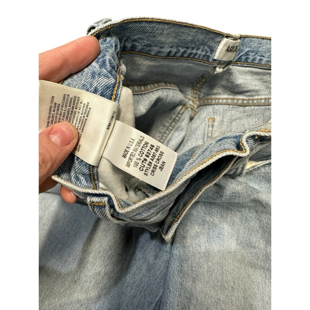 Agolde Criss Cross Upsized Denim Jean in Suburbia - Picture 9 of 11